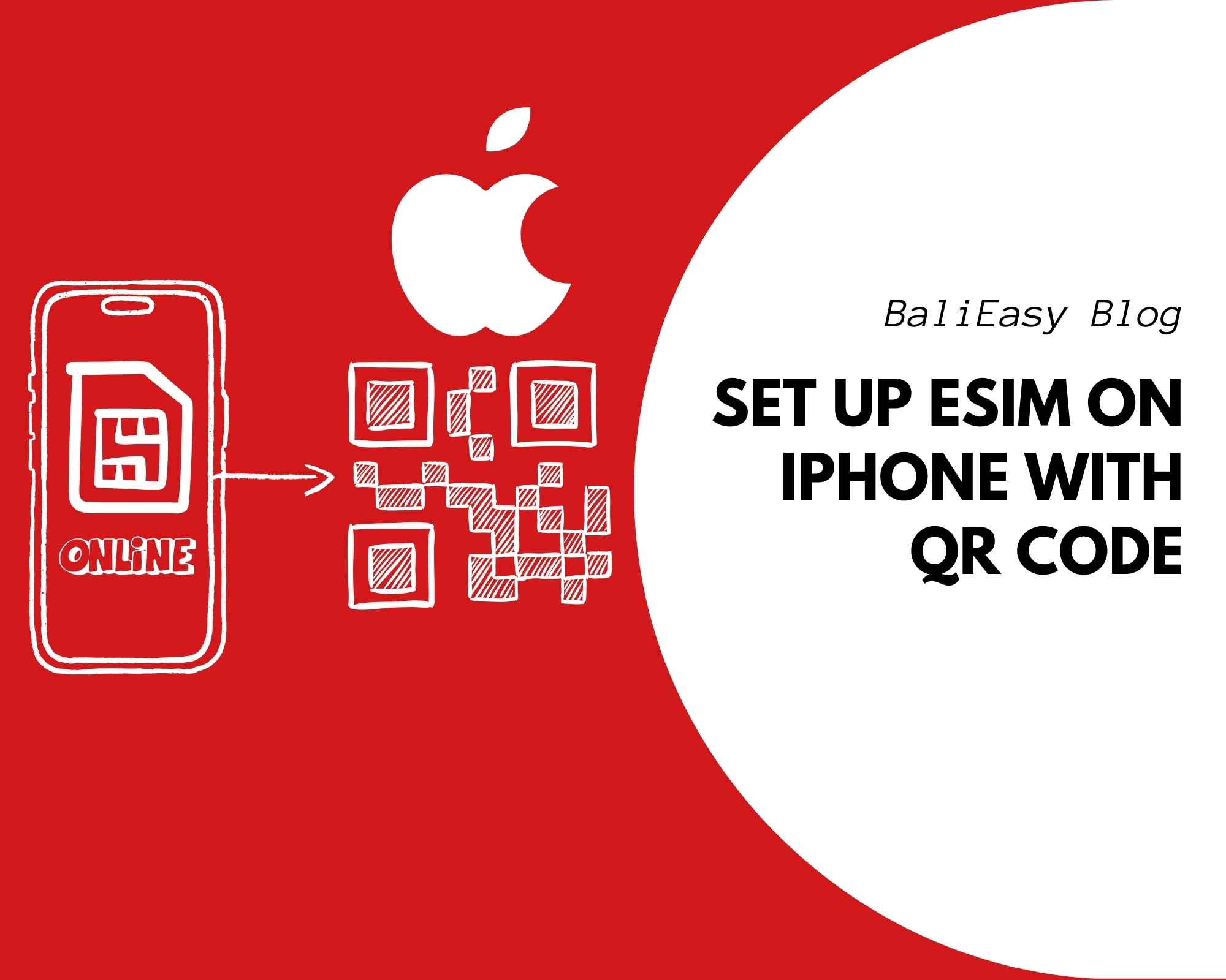 set up esim for iphone with QR code