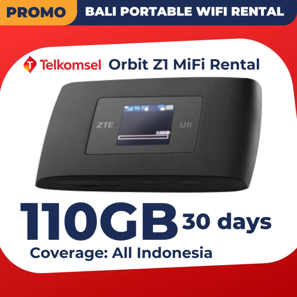 BALI PORTABLE WIFI RENTAL 110GB 30 Days