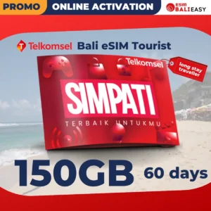 Telkomsel Simpati Bali eSIM Tourist 150 GB - 60 Days