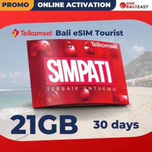 Telkomsel Simpati Bali eSIM Tourist 21 GB