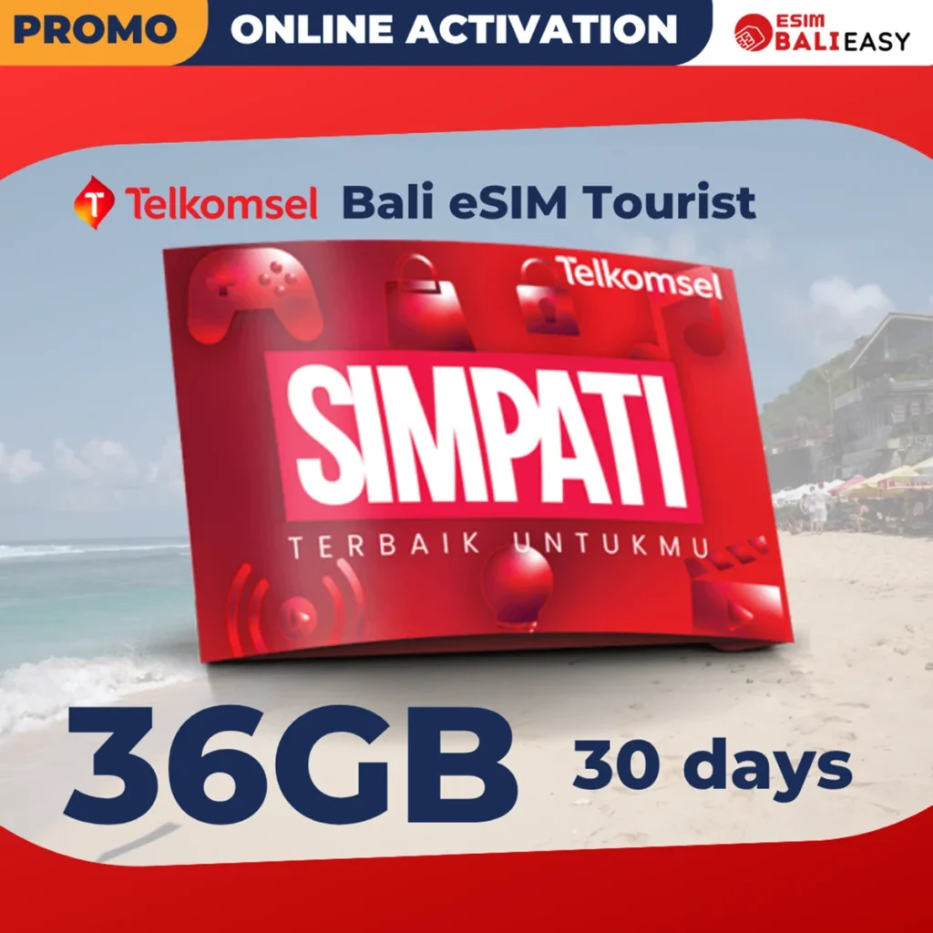 Telkomsel Simpati Bali eSIM Tourist 36 GB