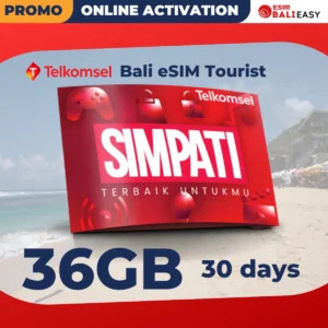 Telkomsel Simpati Bali eSIM Tourist 36 GB
