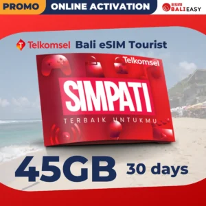Telkomsel Simpati Bali eSIM Tourist 45 GB