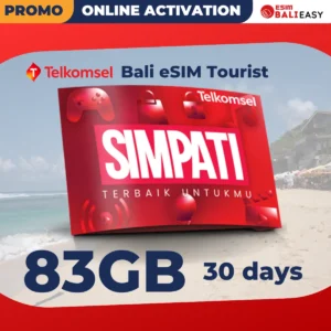 Telkomsel Simpati Bali eSIM Tourist 83 GB